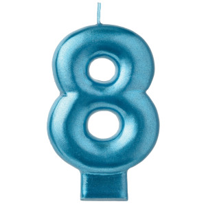 FET chandelle #8 bleu metalique