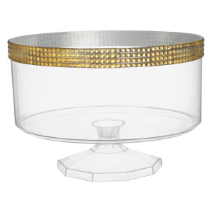 FET bolle en plastique transparent et or