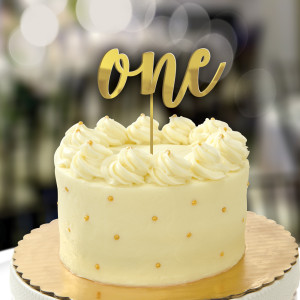 FET decoration a gateau gold