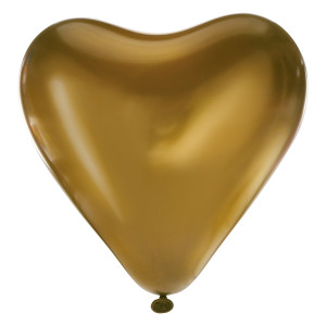 FET 6 ballons coeur doré