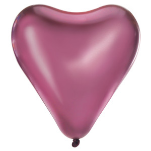 FET ballon satin coeur rouge