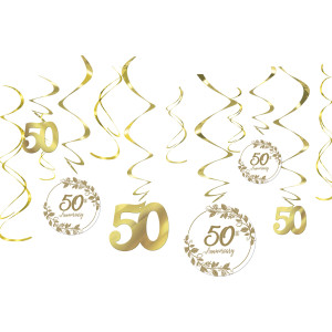 FET decoration suspendue argent 50eme de mariage