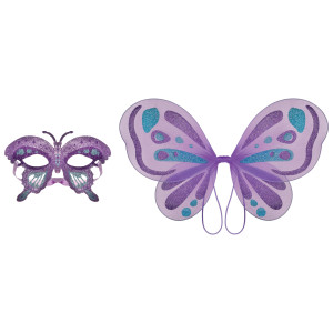 FET ail et masque de decoration papillion