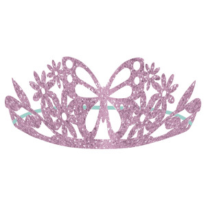 FET couronne en papier scintillantes papillon