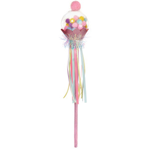 FET baguette pastel avec pompoms de party