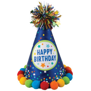 FET chapeau cone joyeux anniversaire