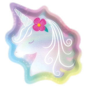 FET assiettes licorne 8/p