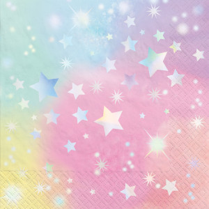 FET napkin multicolre avec étoile luminous