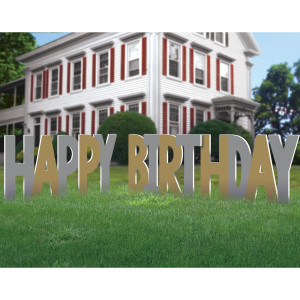 FET decorations pour jardin happy birthday