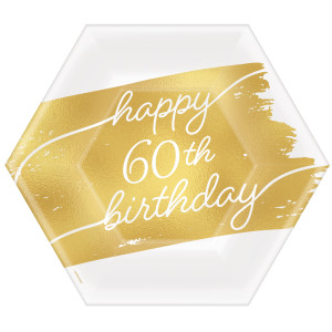 FET assiette octogonal 7" 60 ans
