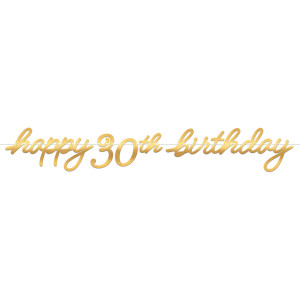 FET banderole metallique doree aniversaire 30e