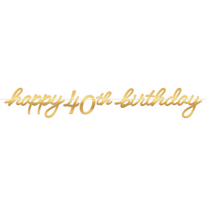 FET banderole metallique doree aniversaire 40e