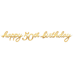 FET banderole metallique doree aniversaire 50e