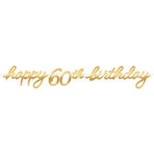 FET banderole metallique doree aniversaire 60e