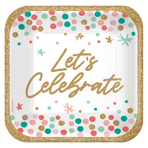 FET assiettes p let's celebrate 18pcs