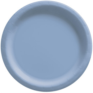 FET 20 petites assiettes carton bleu pastel