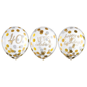 FET ballon aniversaire 40 ans or