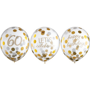 FET ballon aniversaire 60 ans or
