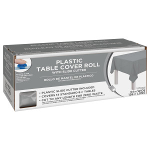 FET rouleau de nappe de table argent