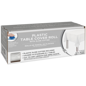 FET rouleau de nappe de table blanc