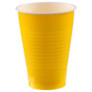FET verre en plastique jaune