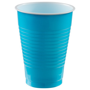 FET verre en plastique 20pk bleu