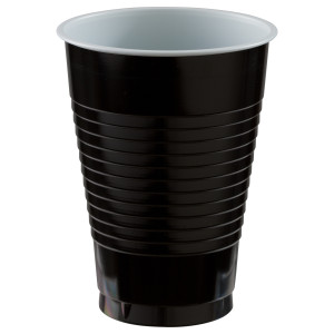 FET verre en plastique noir 20pk