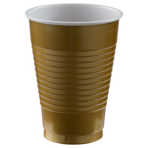 FET verre de plastique or 20pk