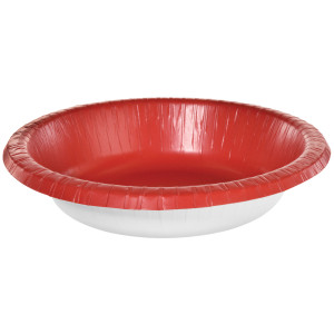 FET bol assiette carton 20oz 20x rouge