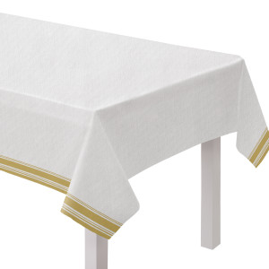 FET nappe blanche bordure or qualité supérieur