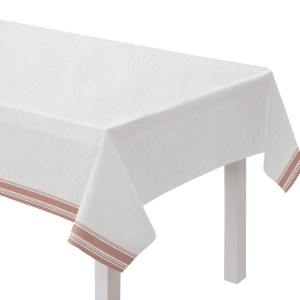 FET nappe blanche bordure rose vintage papier