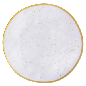 FET assiette or et blanc