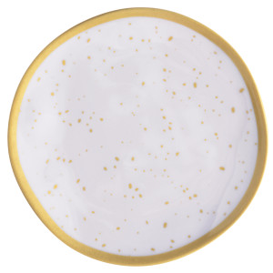 FET assiette or et blanc
