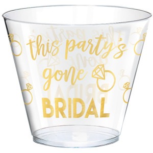FET 30 verres motif bagues doré