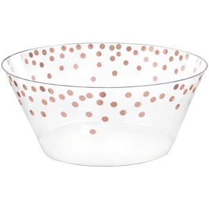 FET bol plastique pois rose gold