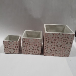 ADM petit cache pot 8x8x8cm rose