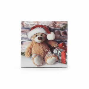 FET Napkins Teddy with present