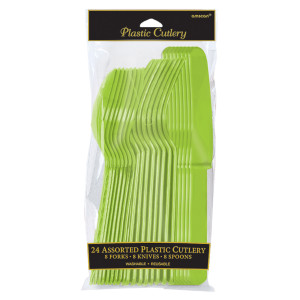 FET 24 ustensiles assortis en plastique kiw