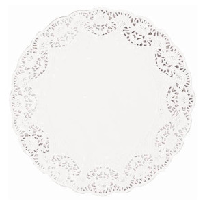 FET doilies 4" blanc