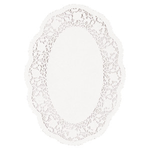 FET doilies ovale blanc