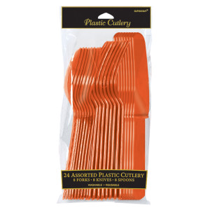 FET ustensile en plastique orange