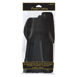 FET ustensiles en plastique noir