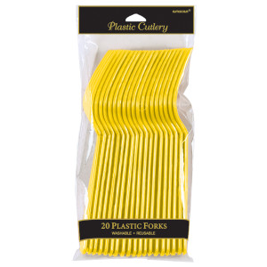 FET fourchettes de plastique jaune