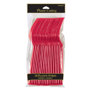 FET ustensiles en plastique rouge