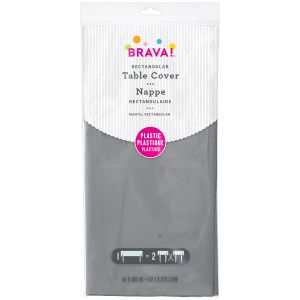 FET nappe en plastique rectangle argent