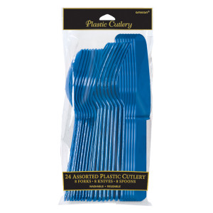 FET 24 ustensiles assortis en plastique ble