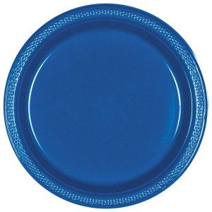 FET 20 assiettes 7" bleu royal