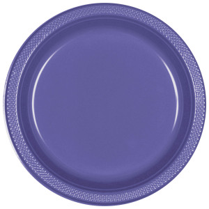 FET 20 assiettes plastique 7" mauves