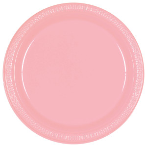 FET assiettes de plastique rose