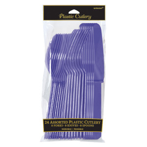 FET ustensiles en plastique mauve